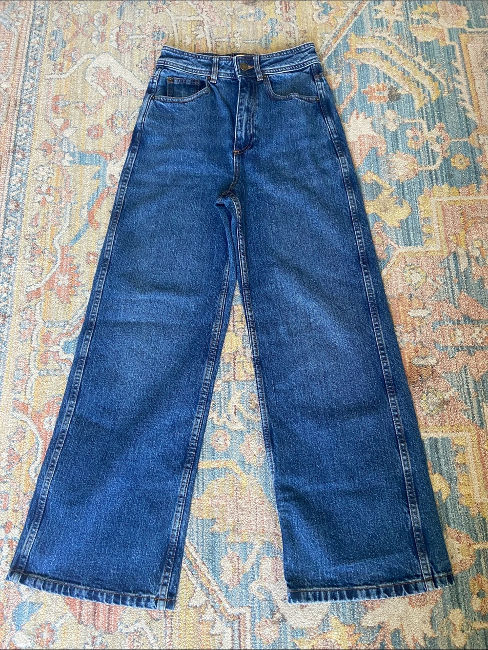 Sezane Le Crop denim jeans Blue size 2 Cotton